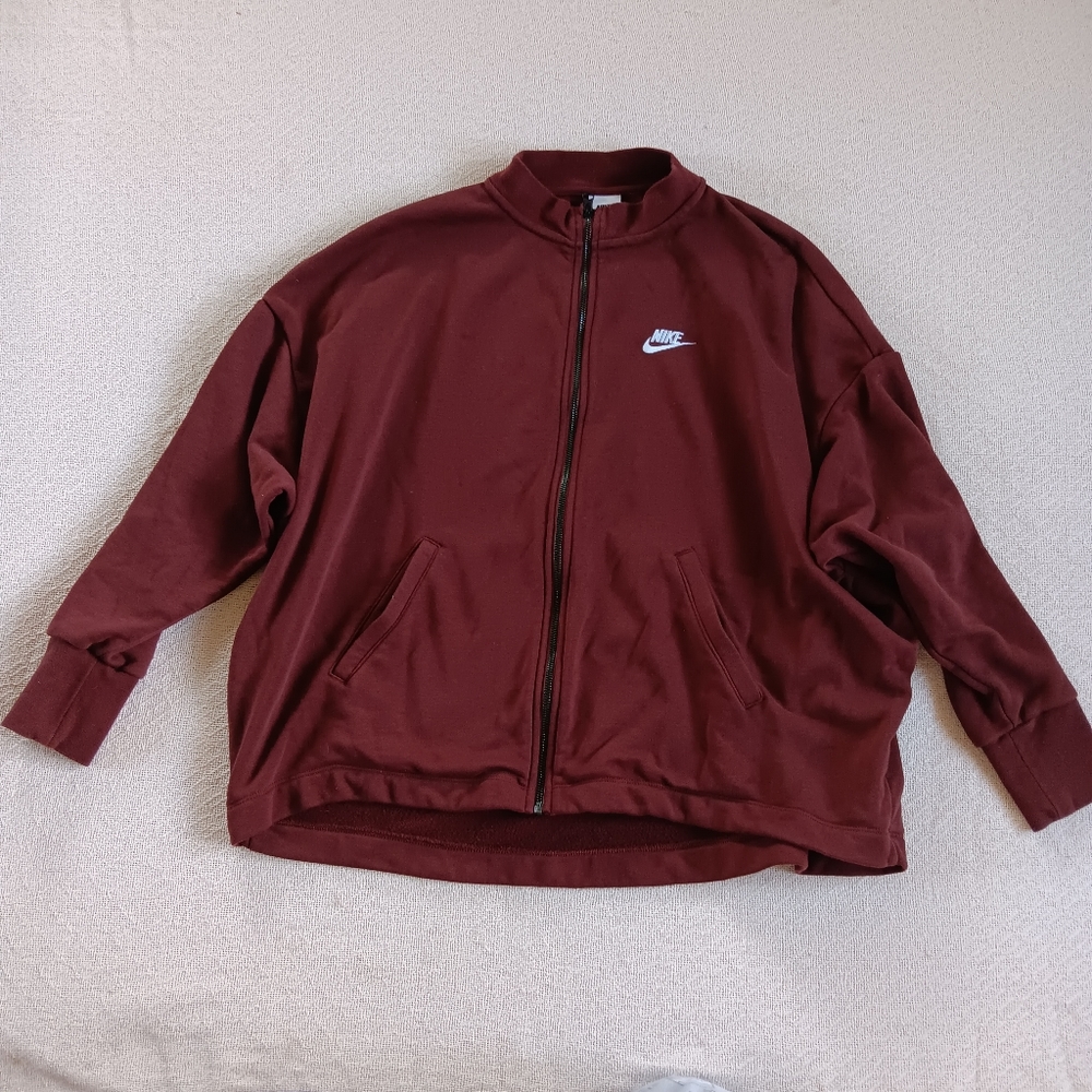 nike ♡ essential brown fleece streetwear athleisure gym medium oversized baggy